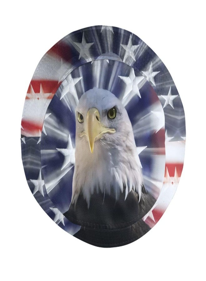 KKRMTUG Bald Eagle and American Flag Bucket Hat for Women Men Packable 4th of July USA Flag Fisherman Hats Summer Travel Beach Outdoor Sun Caps - Image 4